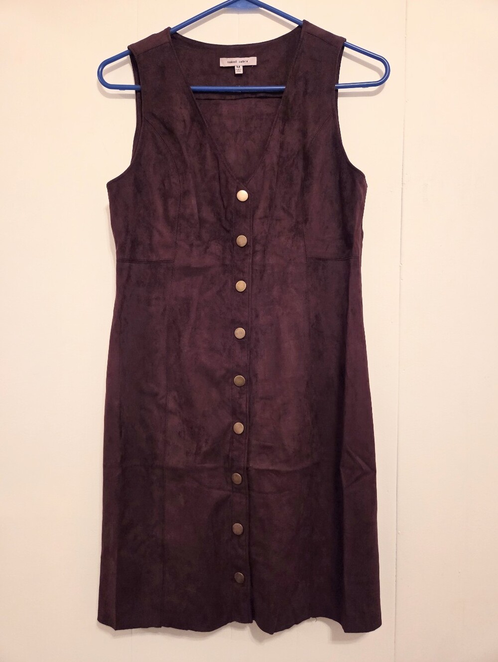 NWT Western FAUX Suede Snap-Front Sleeveless dress
